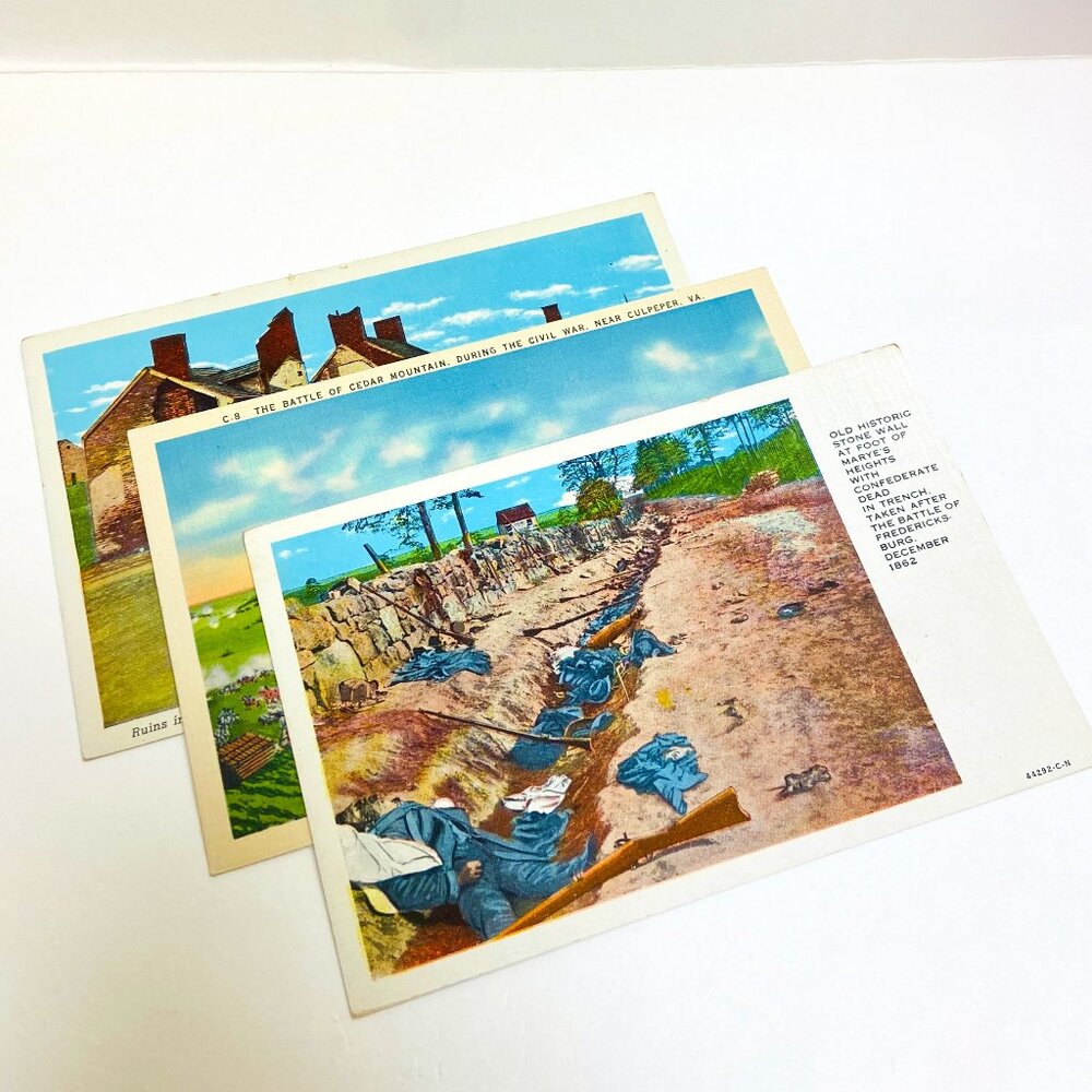 Genuine Vintage 1930s U.S. Civil War Memorabilia Postcards
